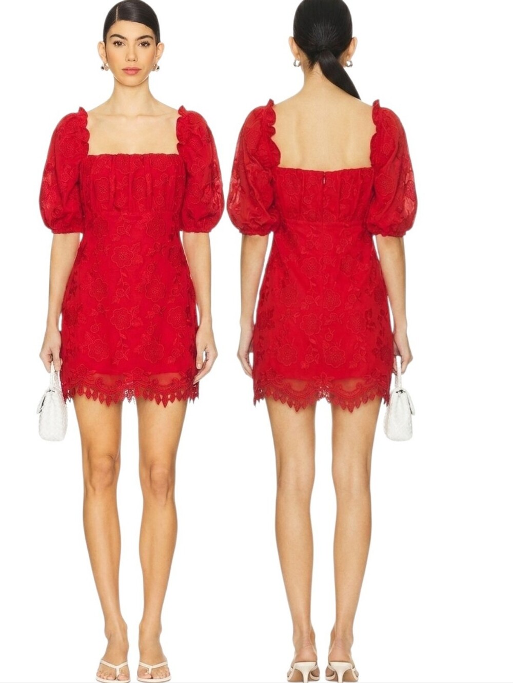 LOVERS + FRIENDS Jacquard Babydoll Mini Dress - Size M
